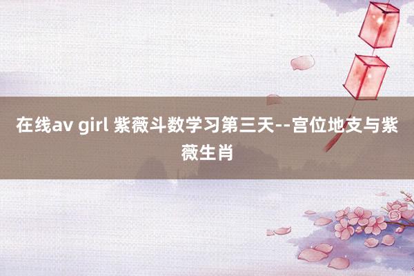 在线av girl 紫薇斗数学习第三天--宫位地支与紫薇生肖