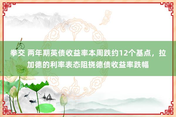 拳交 两年期英债收益率本周跌约12个基点，拉加德的利率表态阻挠德债收益率跌幅