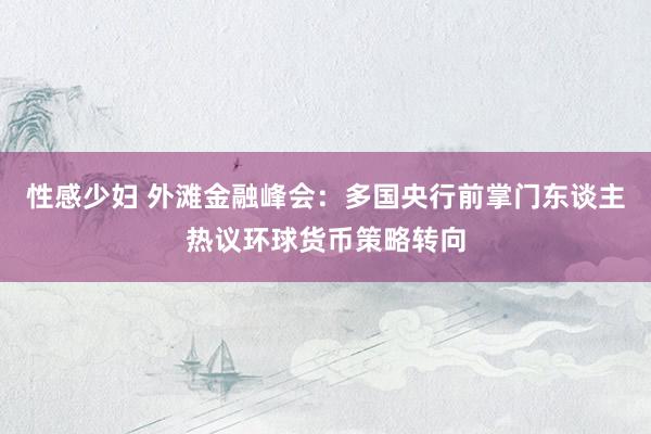 性感少妇 外滩金融峰会：多国央行前掌门东谈主热议环球货币策略转向