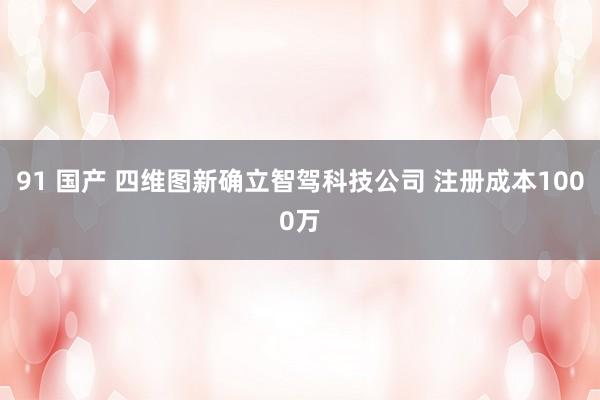 91 国产 四维图新确立智驾科技公司 注册成本1000万