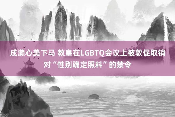 成濑心美下马 教皇在LGBTQ会议上被敦促取销对“性别确定照料”的禁令