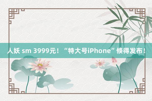 人妖 sm 3999元！“特大号iPhone”倏得发布！