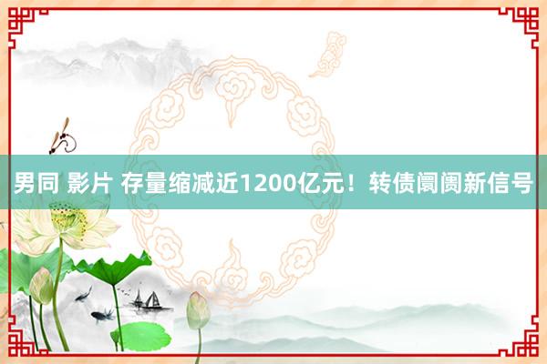 男同 影片 存量缩减近1200亿元！转债阛阓新信号