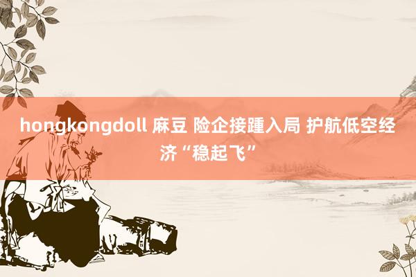 hongkongdoll 麻豆 险企接踵入局 护航低空经济“稳起飞”